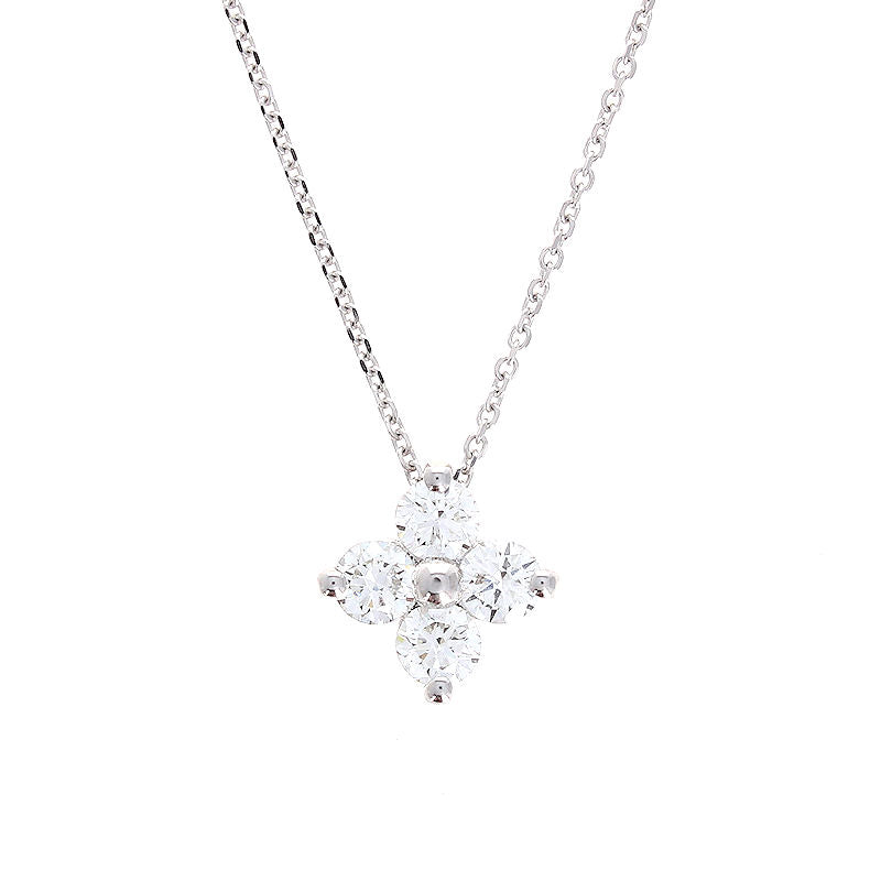 Ladies 14kt White Gold 1.00cts Diamond Pendant