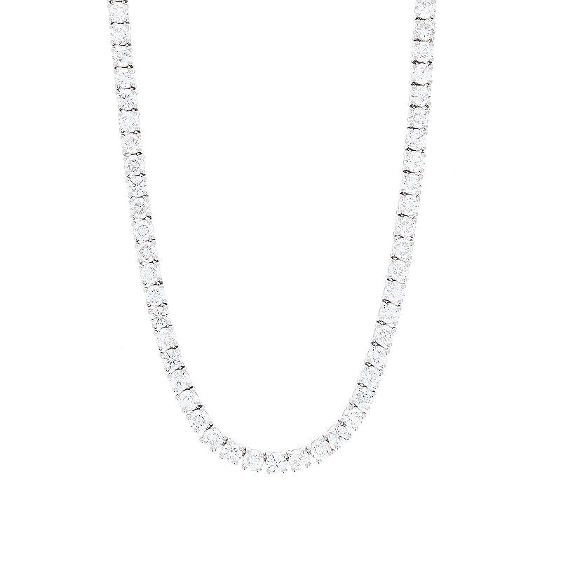 Ladies 14kt White Gold 11.90cts Diamond Riviera Necklace