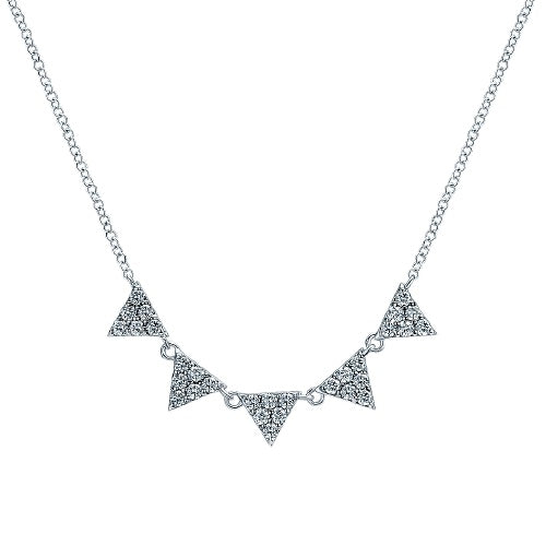 Ladies 14kt White Gold 0.26cts Diamond Necklace