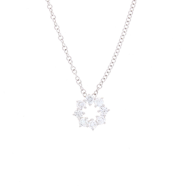Ladies 14kt White Gold 0.26cts Diamond Pendant