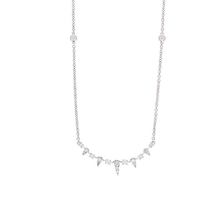 Ladies 14kt White Gold 0.30cts Diamond Necklace