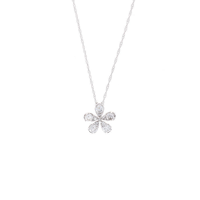 Ladies 14kt White Gold 0.50cts Diamond Necklace