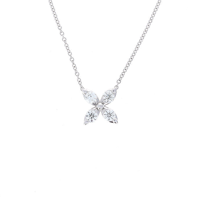 Ladies 14kt White Gold 0.41cts Diamond Pendant