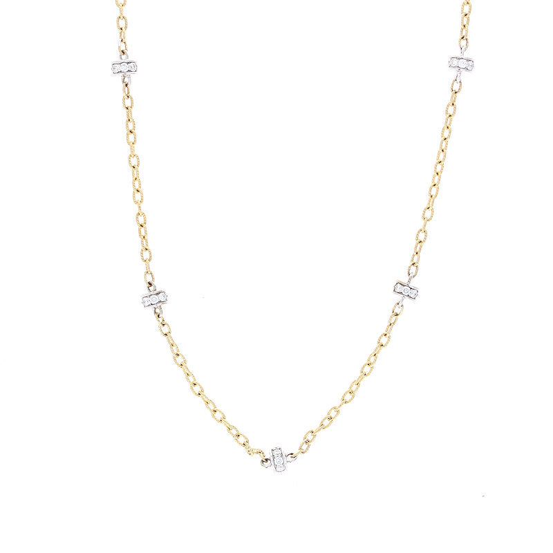 Ladies 14kt Two Tone 0.84cts Diamond Necklace