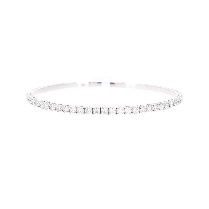 Ladies 14kt White Gold 2.24cts Diamond Flexible Bracelet