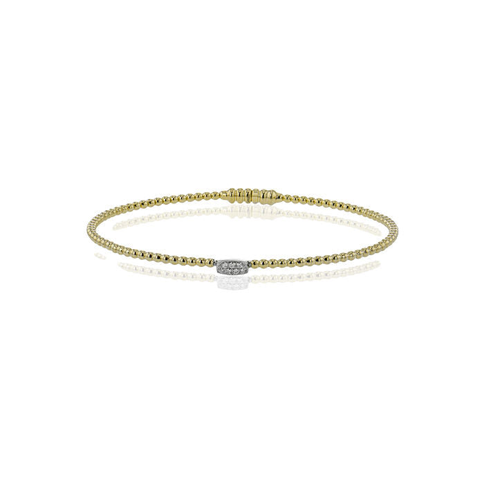 Ladies 18kt Two Tone Gold 0.05cts Diamond Bracelet By Simon G