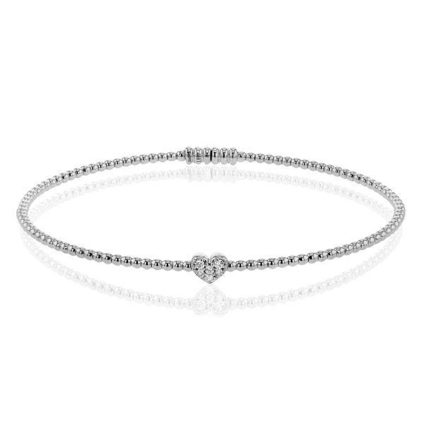 Ladies 18kt White Gold 0.10cts Diamond Bracelet