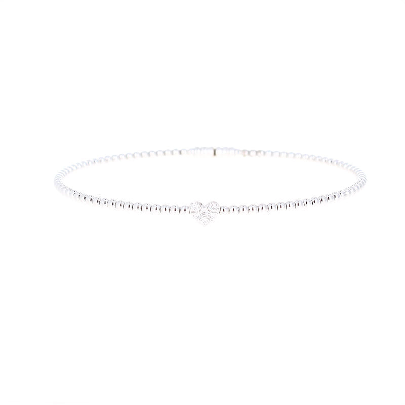 Ladies 18kt White Gold 0.10cts Diamond Bracelet By Simon G
