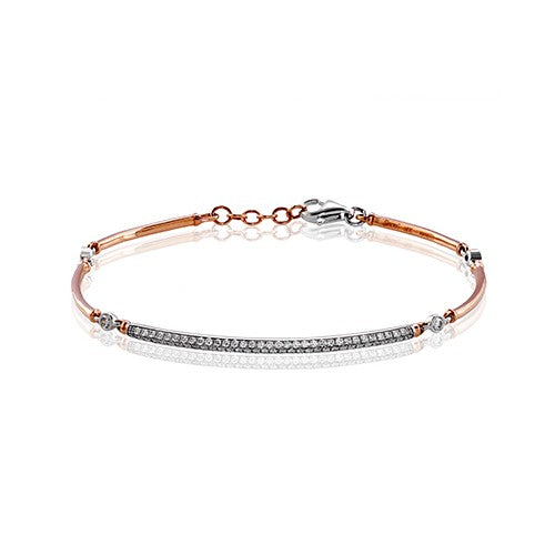 Ladies 18kt Rose Gold 0.49cts Diamond Bracelet