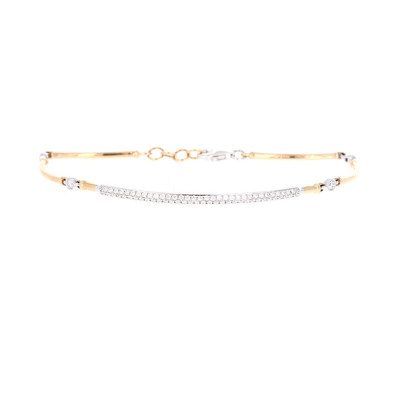 Ladies 18kt Rose Gold 0.49cts Diamond Bracelet By Simon G