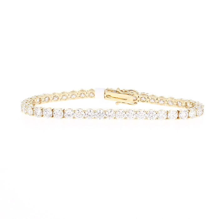 Ladies 14kt Yellow Gold 11.50cts Diamond Tennis Bracelet