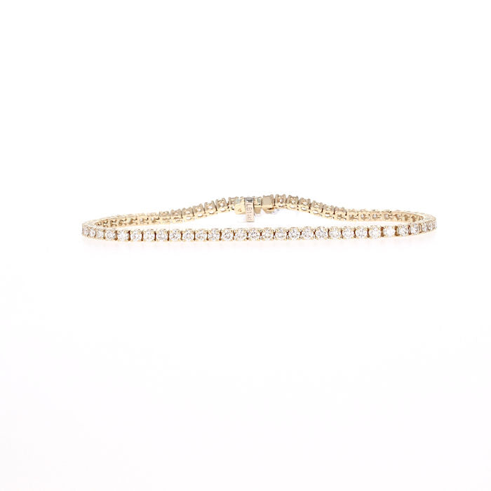 Ladies 14kt Yellow Gold 5.54cts Diamond Tennis Bracelet