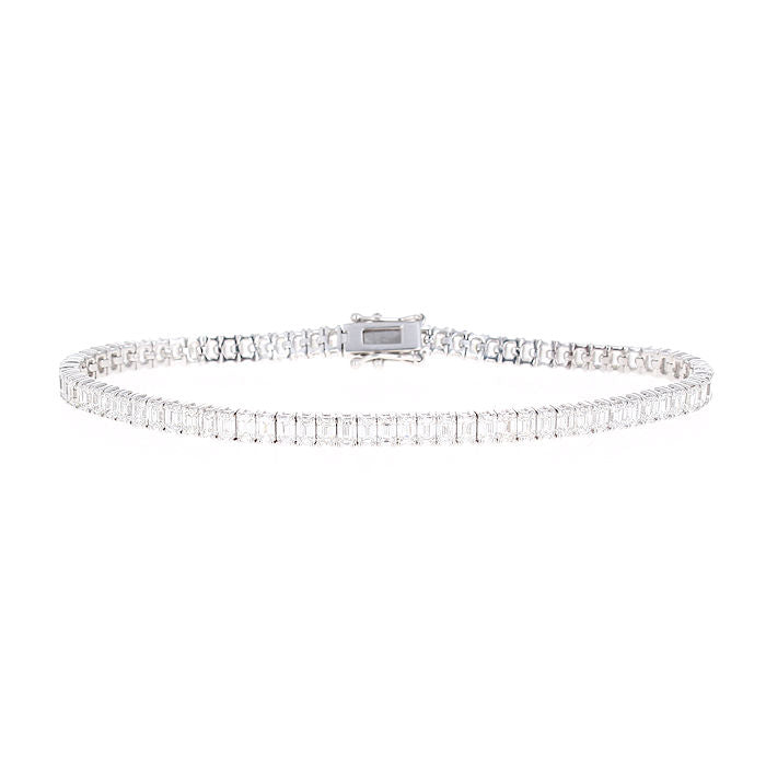 Ladies 14kt White Gold 6.91cts Diamond Tennis Bracelet