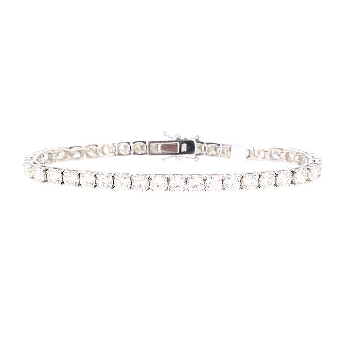 Ladies 14kt White Gold Bracelet with 7.40cts Diamonds 7" Long