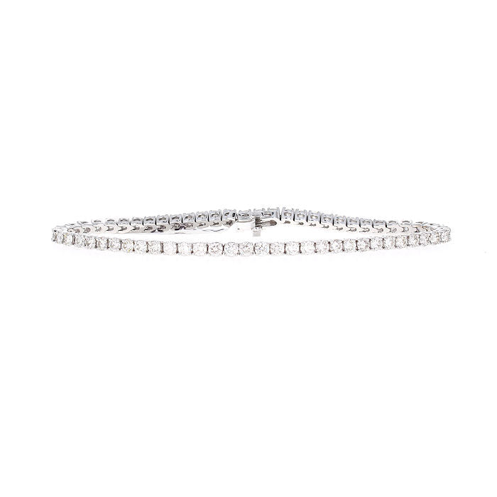 Ladies 14kt White Gold 3.41cts Diamond Tennis Bracelet
