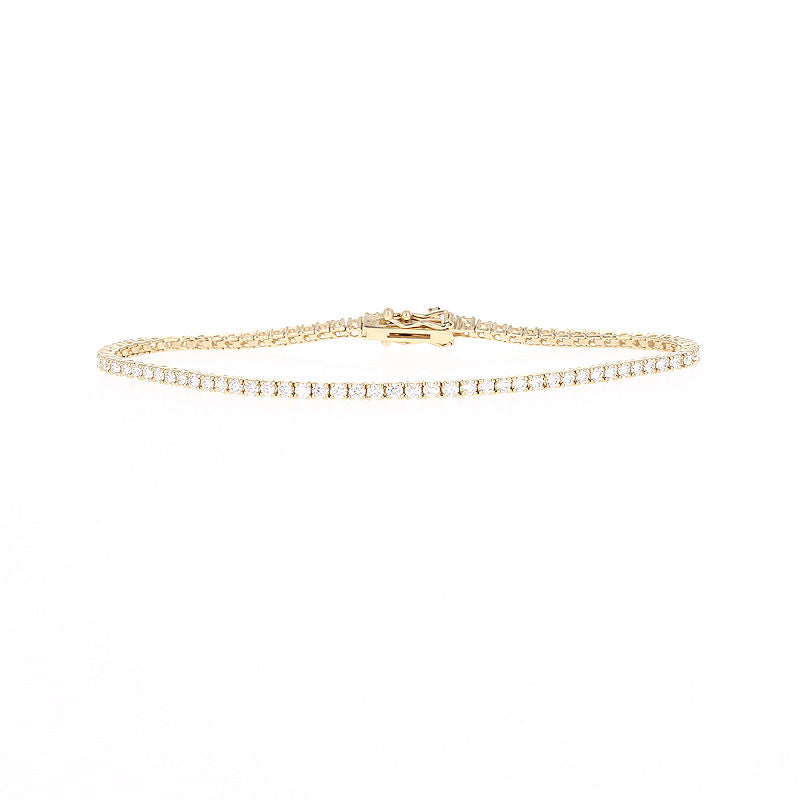 Ladies 14kt Yellow Gold 1.92cts Diamond Tennis Bracelet