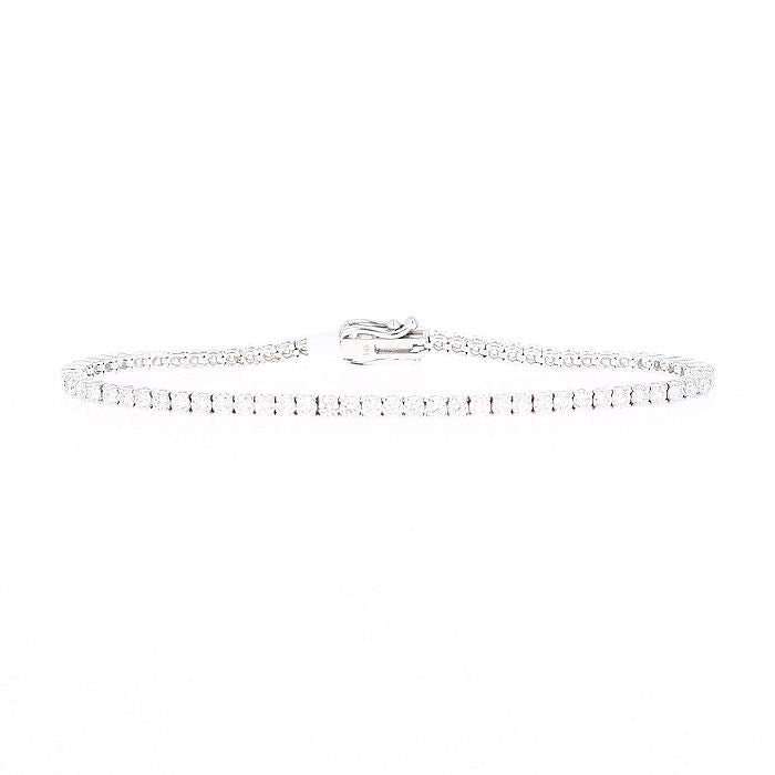 Ladies 14kt White Gold 3.00cts Diamond Tennis Bracelet