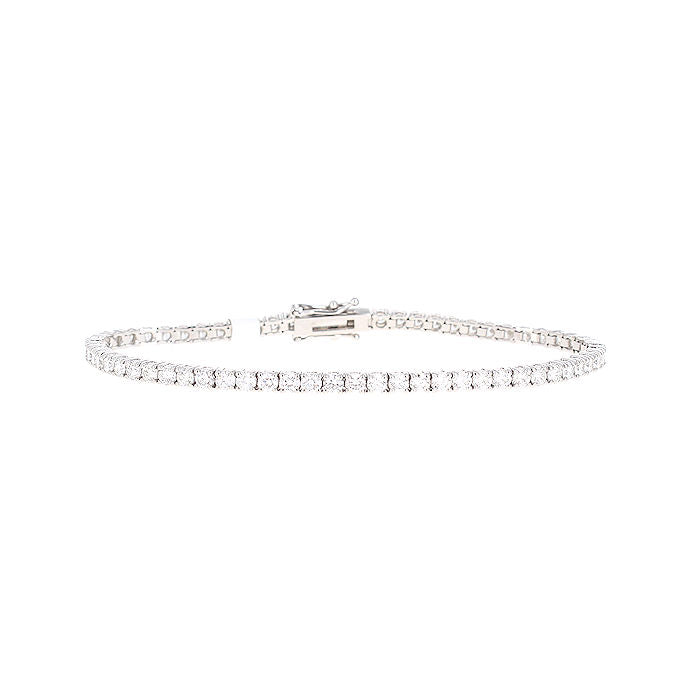 Ladies 14kt White Bracelet with 1.75cts Diamonds 7" Long