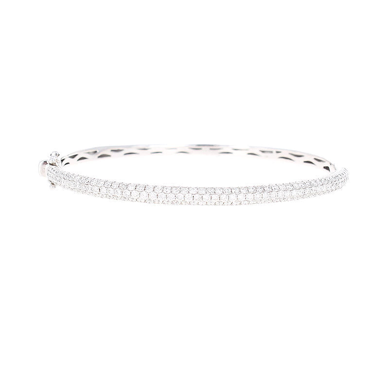 Ladies 14kt White Gold 1.30ct Diamond Bangle