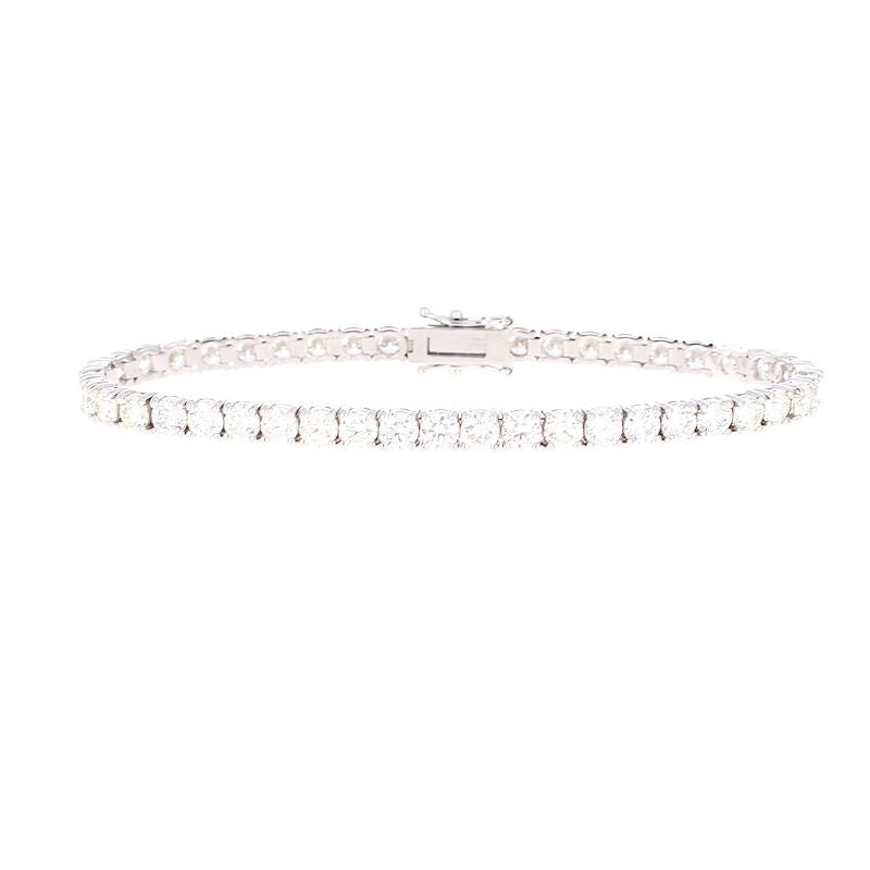 Ladies 14kt White Gold 8.07cts Diamond Tennis Bracelet
