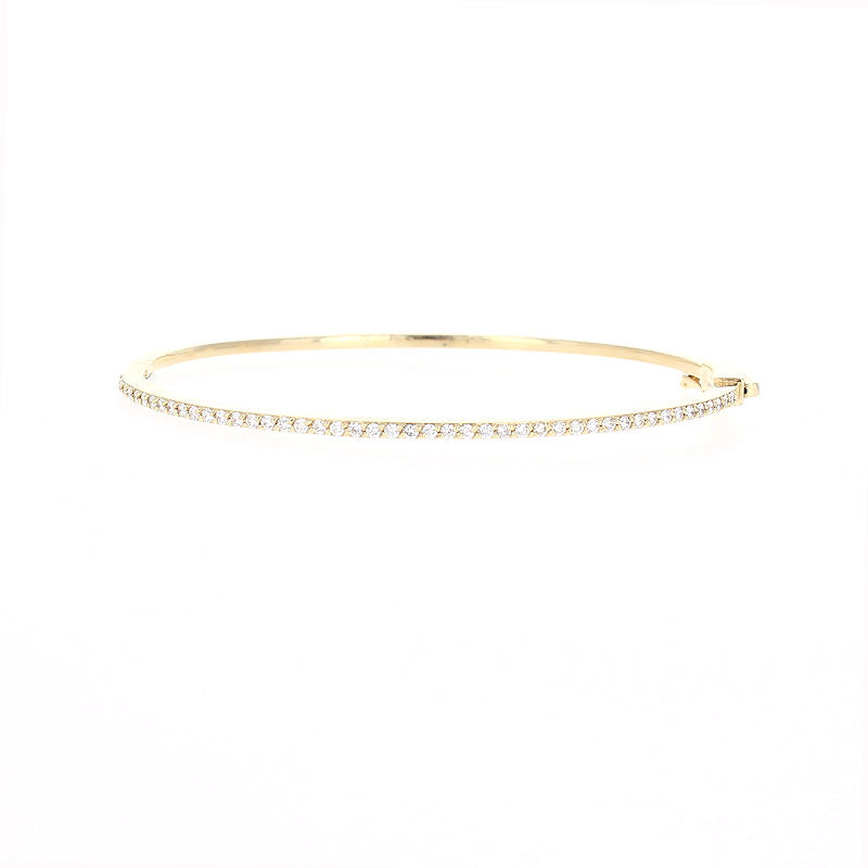 Ladies 14kt Yellow Gold 0.55cts Diamond Bangle