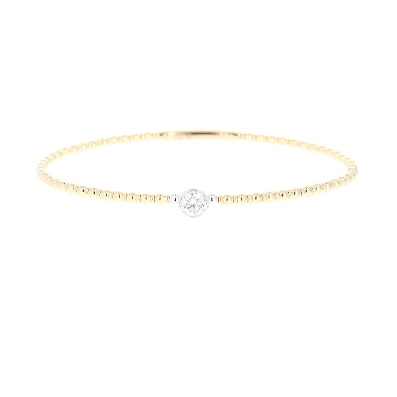 Ladies 14kt Two Tone 0.42ct Diamond Flexible Bracelet