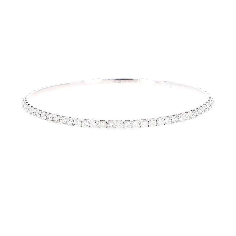 Ladies 14kt White Gold 1.97cts Diamond Flexible Bracelet