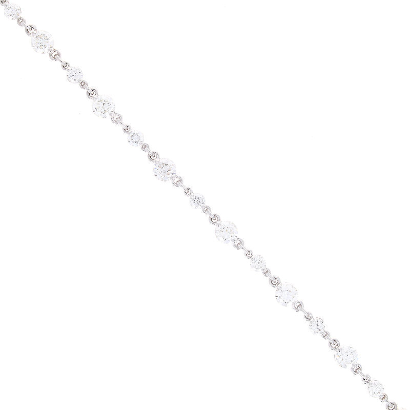 Ladies 14kt White Gold 3.32cts Diamond Bracelet