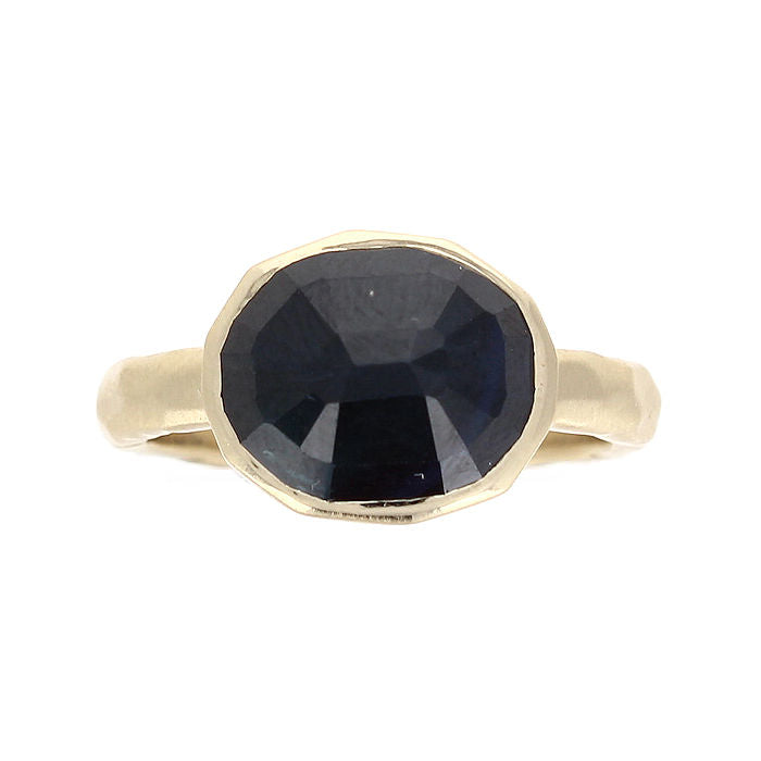Ladies 14kt Yellow Gold 4.84ct Sapphire Ring
