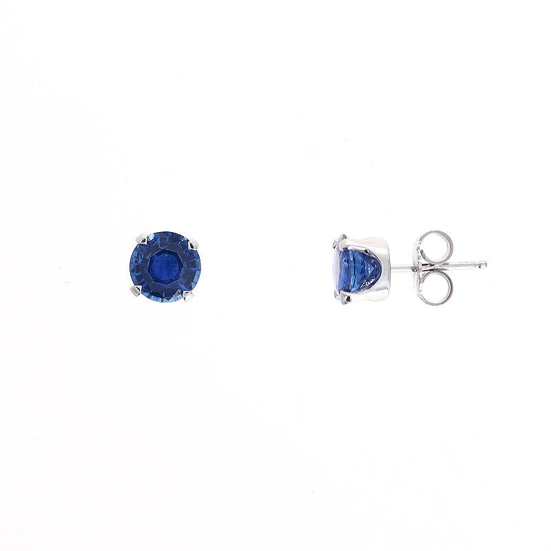 Ladies 14kt White Gold 2.17cts Sapphire Earrings