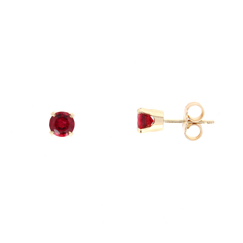 Ladies 14kt Yellow Gold 0.93cts Red Spinel Earrings