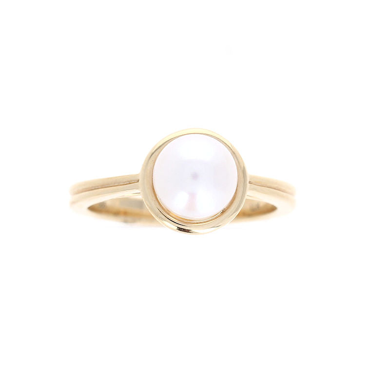 Ladies 14kt Yellow Gold 8mm Pearl Ring