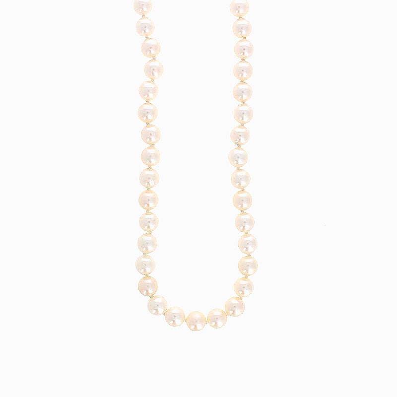 Ladies 14kt White Gold 6.5-7mm Saltwater Akoya Pearl Necklace