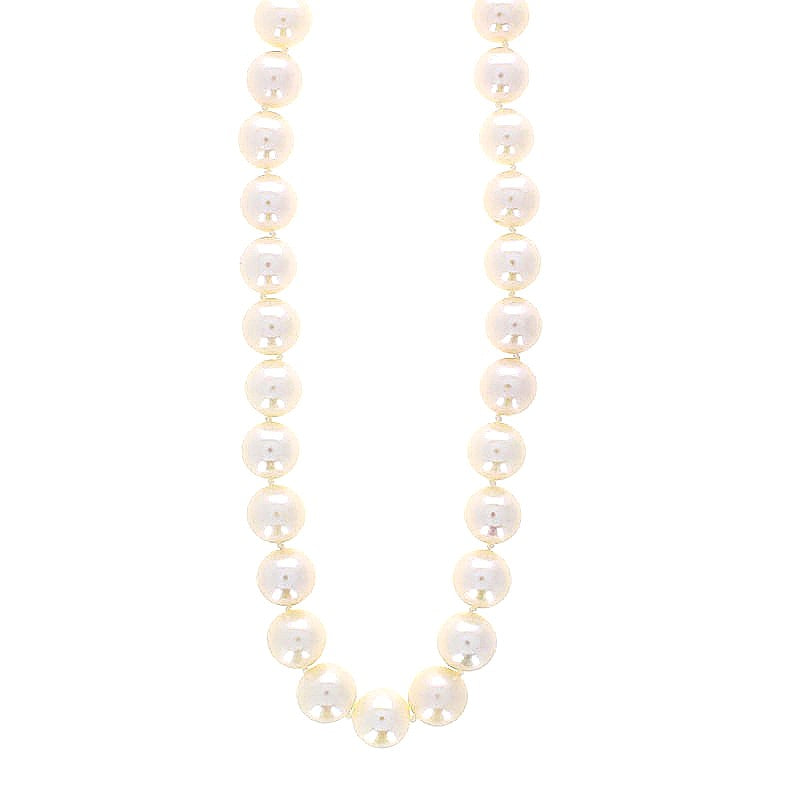 Ladies 14kt White Gold 9-10.5mm Freshwater Pearl Necklace