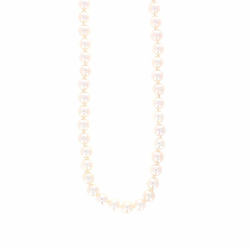 Ladies 14kt White Gold 6.5-7mm Pearl Strand Necklace