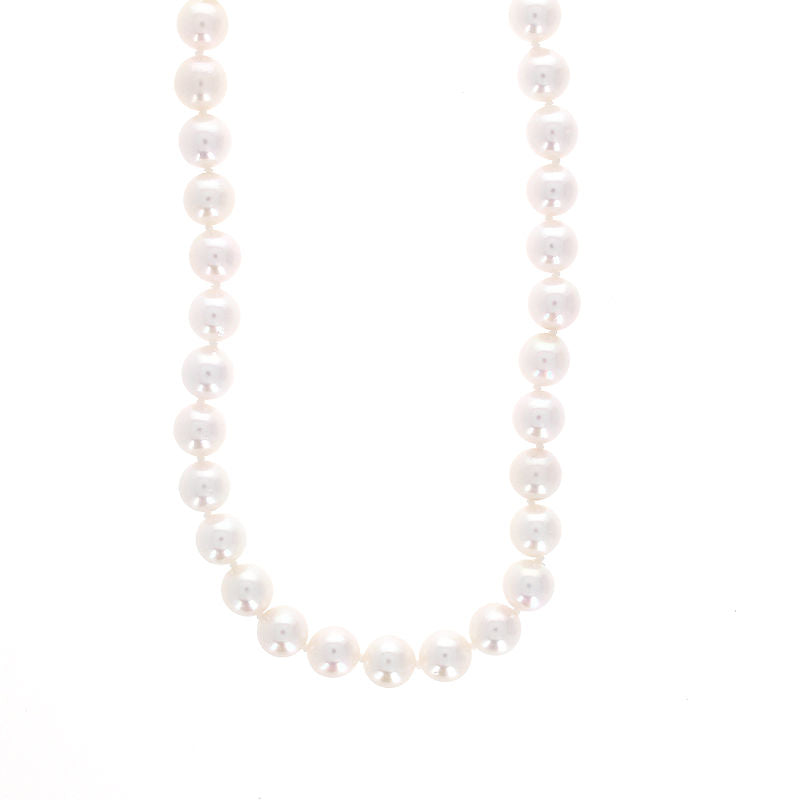 Ladies 14kt White Gold 6.5-7mm Pearl Necklace