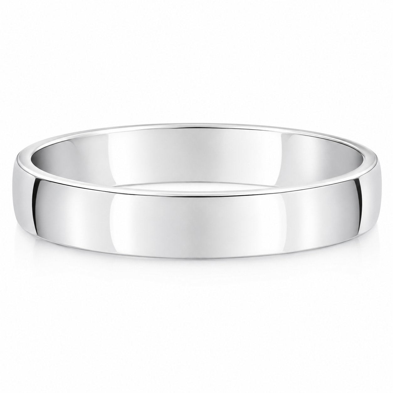 Ladies 14kt White Gold 4mm Wedding Band