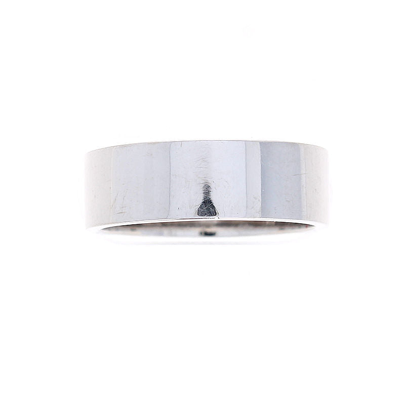 Ladies 14kt White Gold 6mm Flat Wedding Band