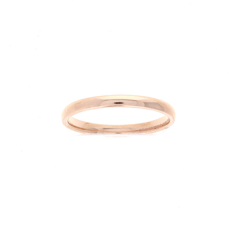 Ladies 14kt Rose Gold 2mm Wedding Band