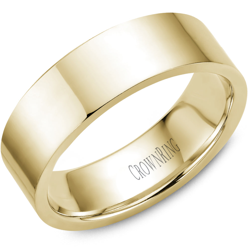 Men's 10kt. Yellow Gold 7mm Flat Wedding Band