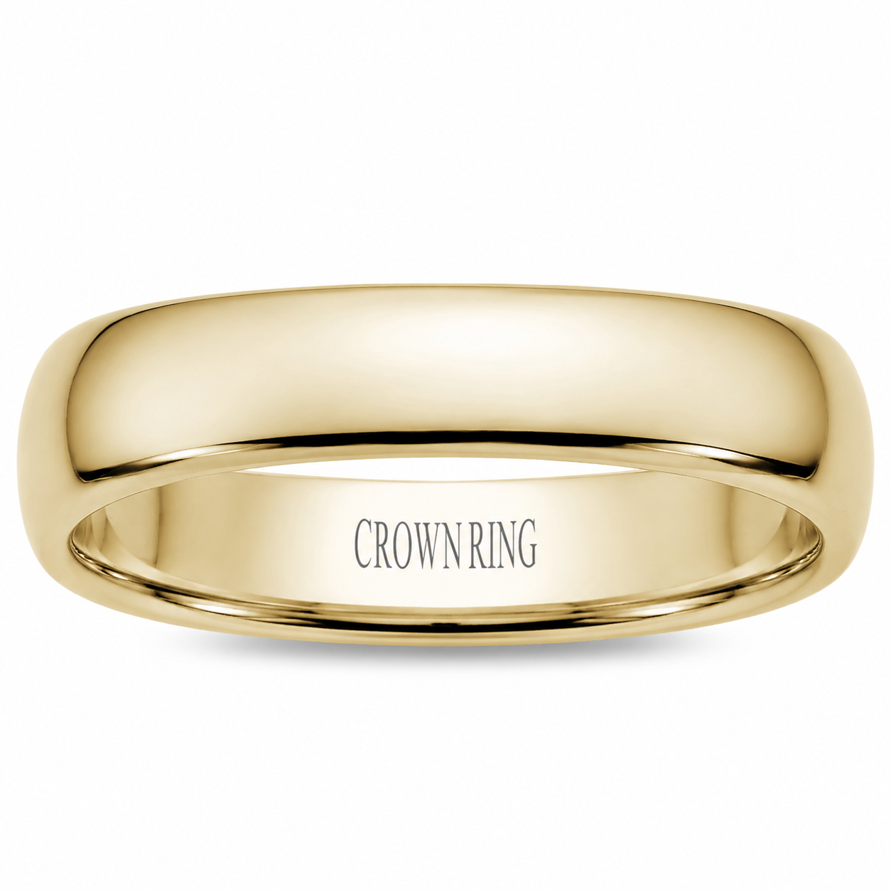 Mens 10kt Yellow Gold 6mm Wedding Band