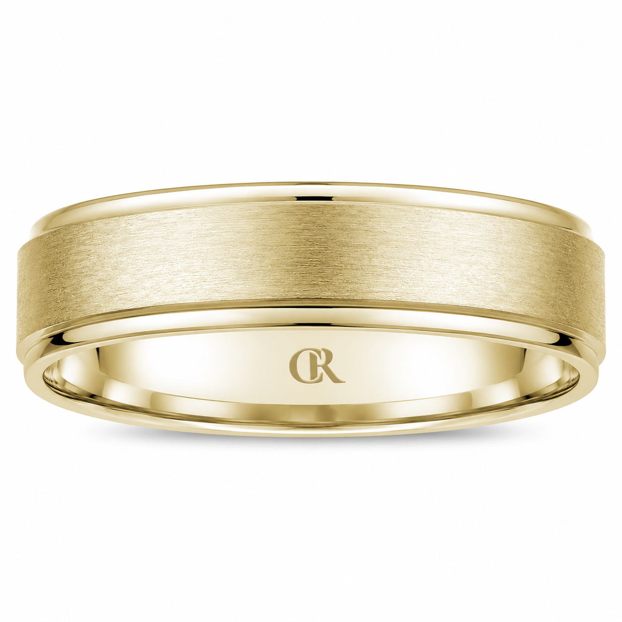 Mens 10kt Yellow Gold 6mm Mens Wedding Band