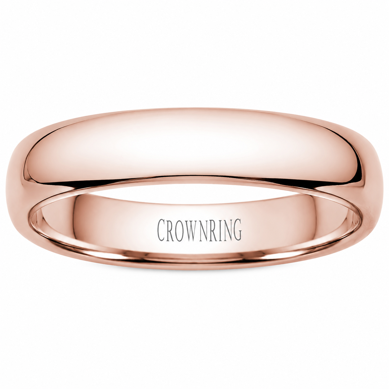 Mens 14kt Rose Gold 5mm Wedding Band