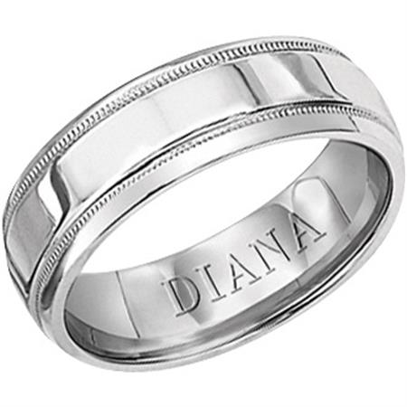 Men's Platinum 6mm Milgrain Wedding Band