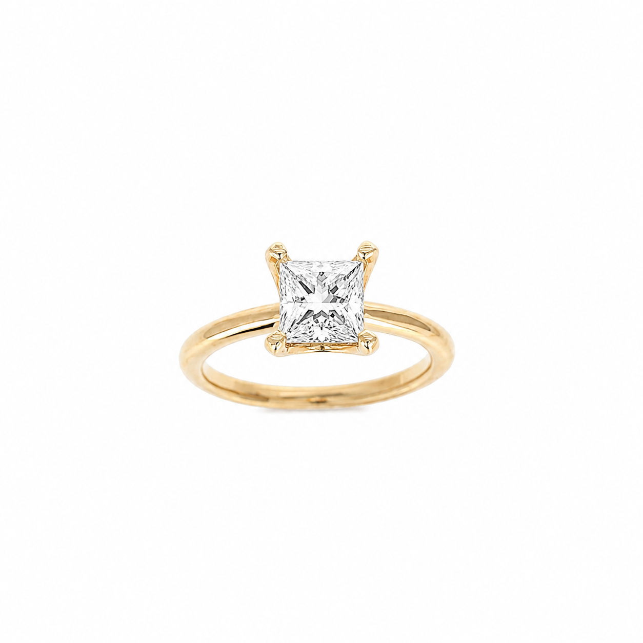 Ladies 14kt Yellow Gold Solitaire Engagement Ring Setting