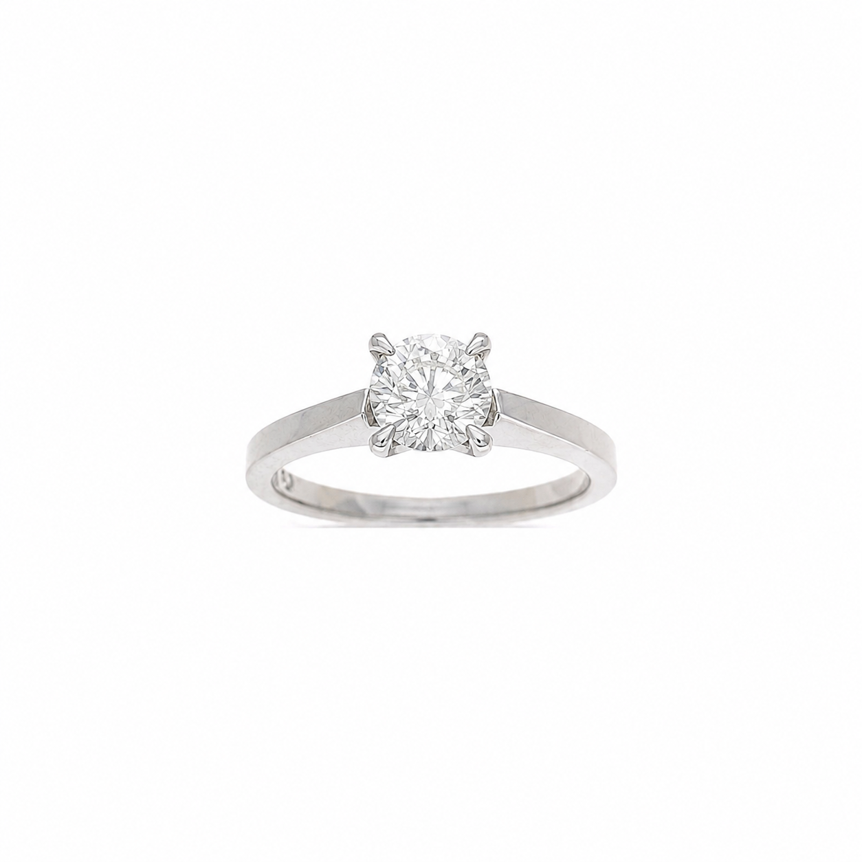 Ladies 14kt White Gold Solitaire Engagement Ring Setting