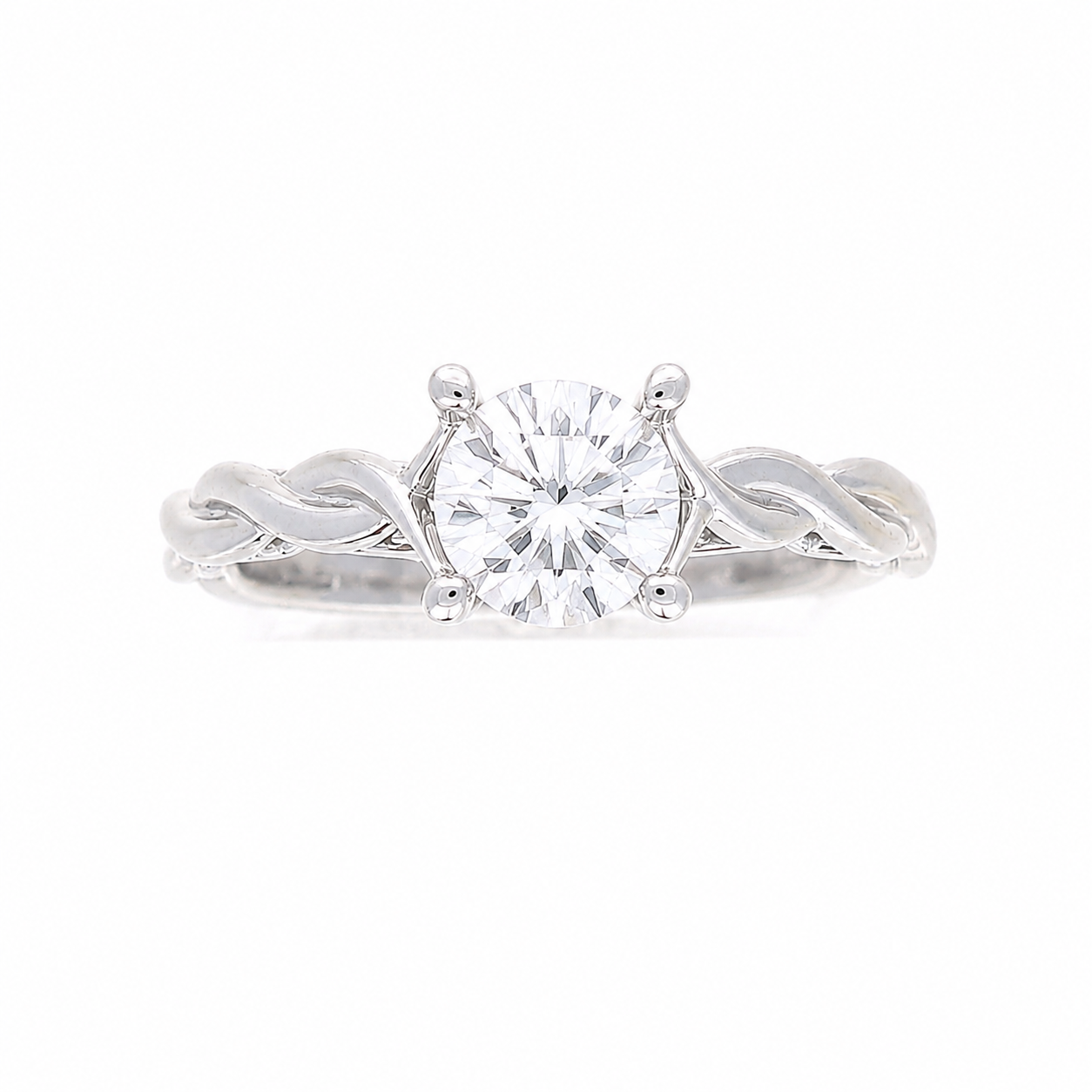Ladies 14kt White Gold 0.01cts Diamond Engagement Ring Setting