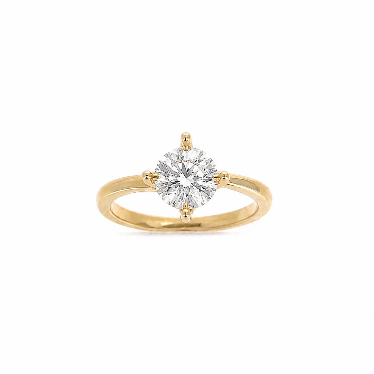 Ladies 14kt Yellow Gold Solitaire Engagement Ring Setting