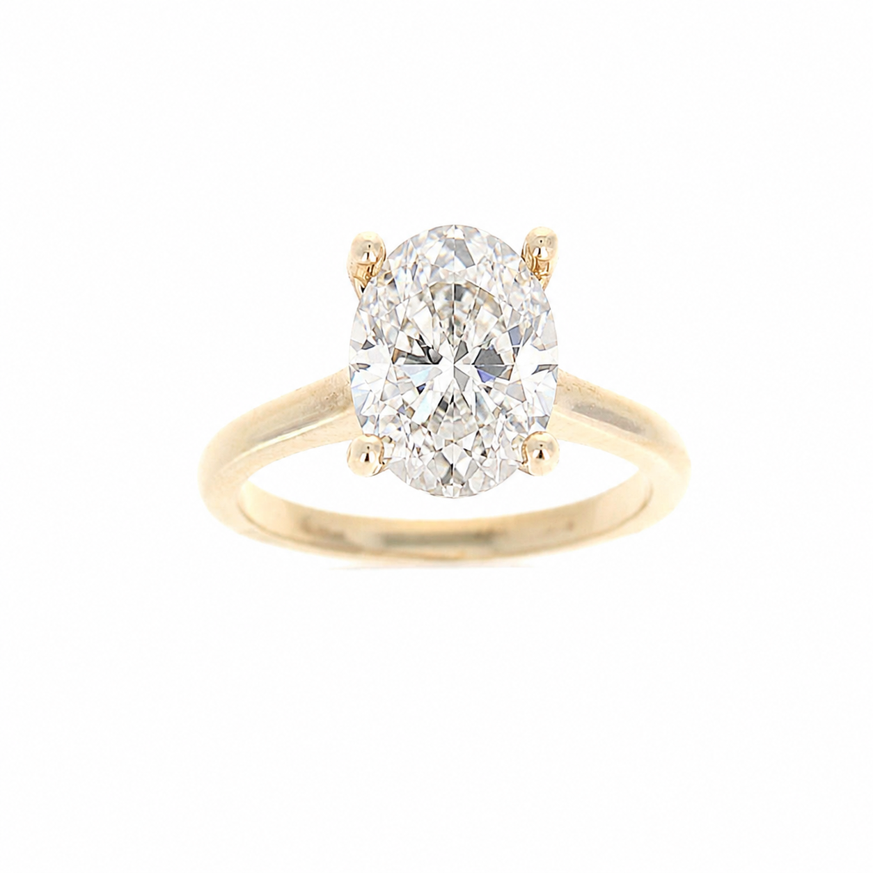Ladies 14kt Yellow Gold Solitaire Engagement Ring Setting