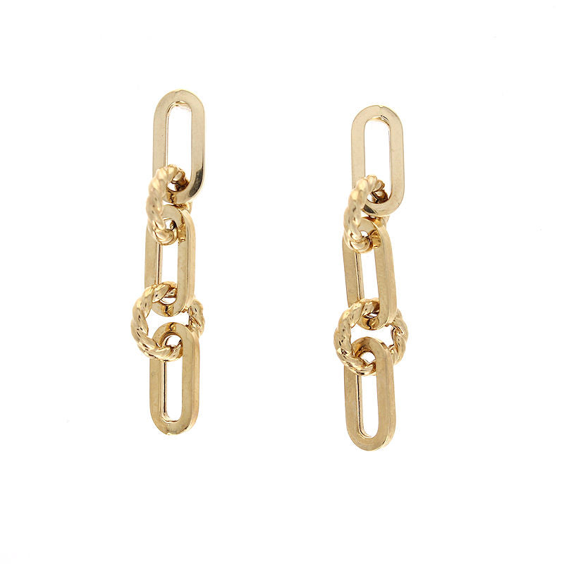 Ladies 14kt Yellow Gold Link Earrings